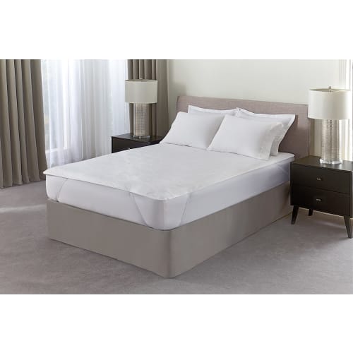 Cubrecolchón Estándar, Acolchado de 3 oz, Parte Superior e Inferior No Tejida, Tamaño Full XL/Doble XL de 54x80, Bandas de Anclaje
